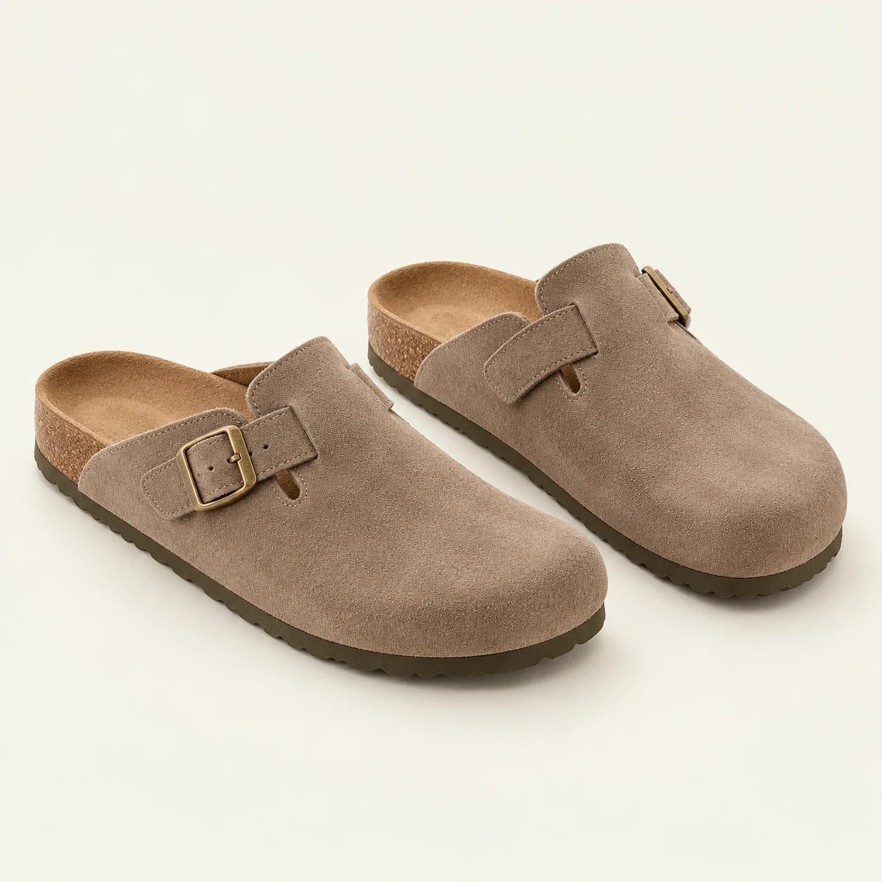 Suede Open-Back Mule Pair